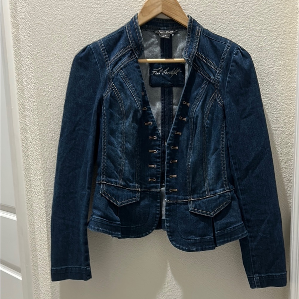 WHBM Women's Denim Jacket with detailed front
